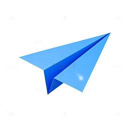 蓝色纸飞机3D模型图