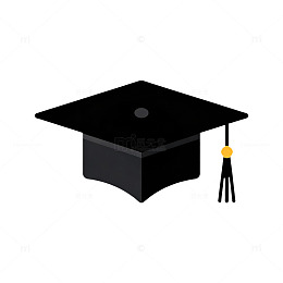 简约风格学士帽图标设计素材