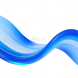 蓝色流动线条抽象背景设计素材