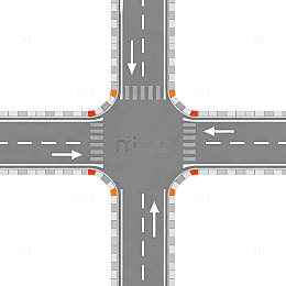 十字路口交通指示图