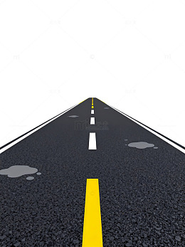 公路前行创意插画