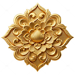 金色浮雕花纹装饰图案