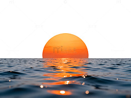 夕阳海平面美景图片