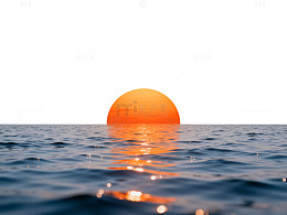 海上落日风景片