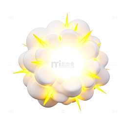 爆炸效果透明背景矢量图