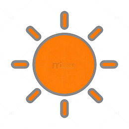 简约风太阳图标矢量素材
