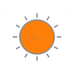 简约卡通太阳图标设计