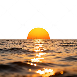 夕阳海平面美景片