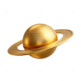 金色星球科幻元素设计图