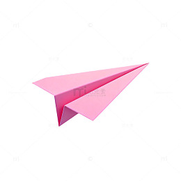 粉色纸飞机矢量素材