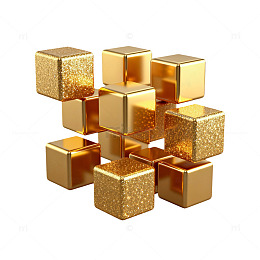 金块堆叠立体图案设计素材