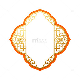 金色中式花纹装饰图案