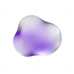 渐变紫色梦幻物体设计素材