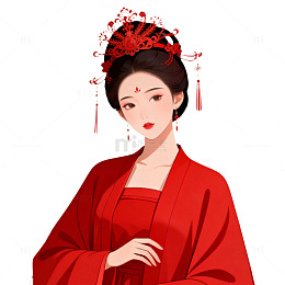 古风女性插画设计素材