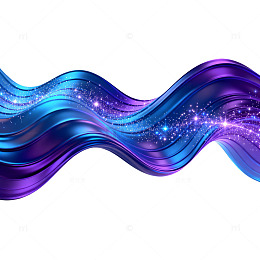 梦幻紫蓝波浪抽象艺术图案