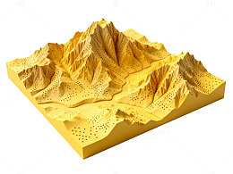 黄金山脉模型山岳地形