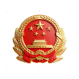 国徽徽章金色庄严设计元素