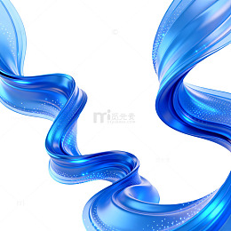 蓝色流动流体艺术矢量图