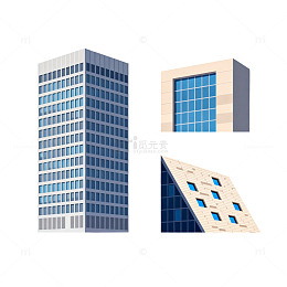 现代建筑矢量插画设计素材