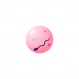 粉色简约精子卡通图案设计元素