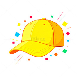 卡通棒球帽插画素材