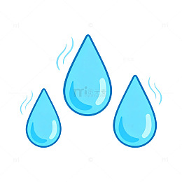 简约水滴蒸汽图标设计