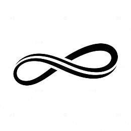 简约无穷符号矢量图标