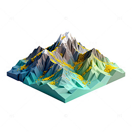 低多边形山峰模型设计