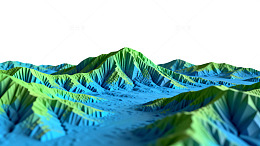 3D山水模型渲染图