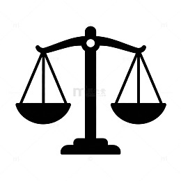 黑白天平图标法律公正素材