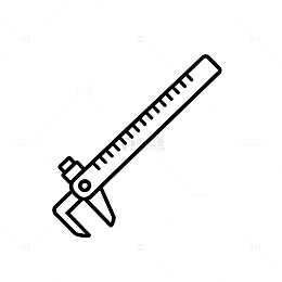 简约风格工具尺插画