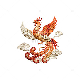 凤凰涅槃祥云雕饰