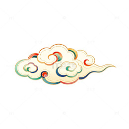传统云纹图案插画