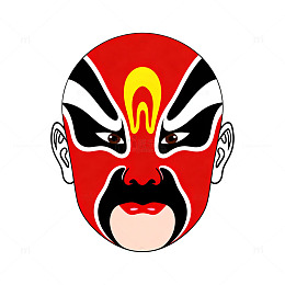 京剧脸谱图案插画设计素材