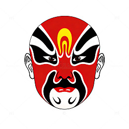 京剧脸谱图案矢量设计元素