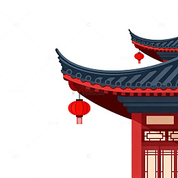 中国传统建筑插画