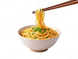 简约风一碗面条美食