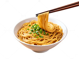 简约风一碗面美食插画