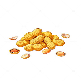 卡通花生插图图案设计素材