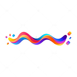 多彩动感流线设计图