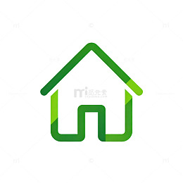 绿色简约家居标志设计素材