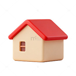 卡通风小房子模型玩具