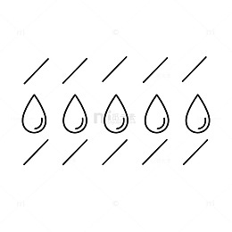 雨滴下雨简笔画图标