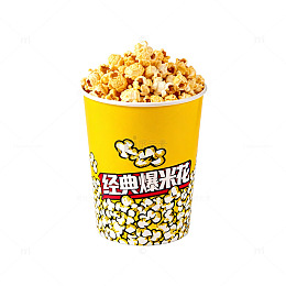 黄色杯装经典爆米花