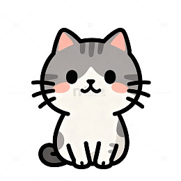 卡通可爱小猫插画表情包素材