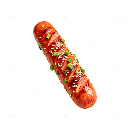 烤肠美食插画