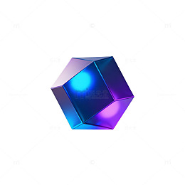 霓虹立方体视觉效果设计素材