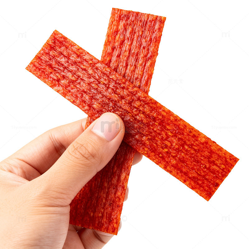 手持辣条特写