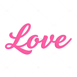 粉色浪漫LOVE字体设计素材