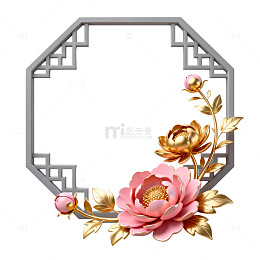 古风花卉装饰图案设计元素